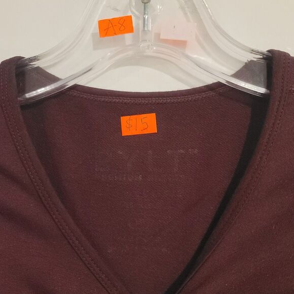 BYLT Premium Basics Drop Cut Lux Shirt - Men's Maroon Short Sleeve Tee - Picture 5 of 6